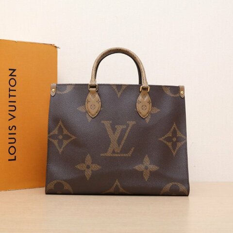 LOUIS VUITTON Onthego中號35老花PVC晶片肩背包