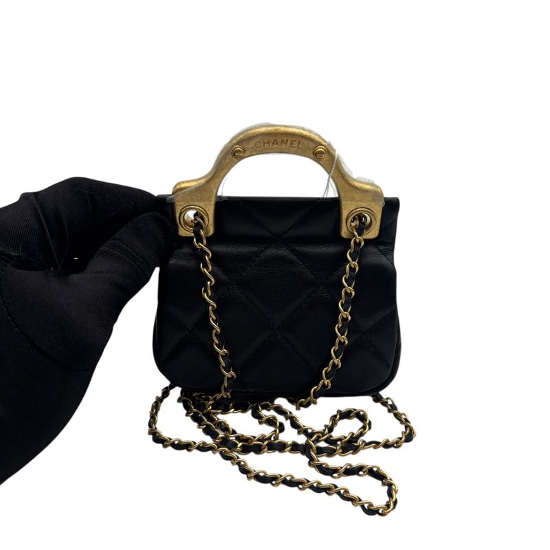 【美收精品】CHANEL 黑色羊皮小肩背包 B-979【隔月月中將轉賣至日本 上架期限30天】-1