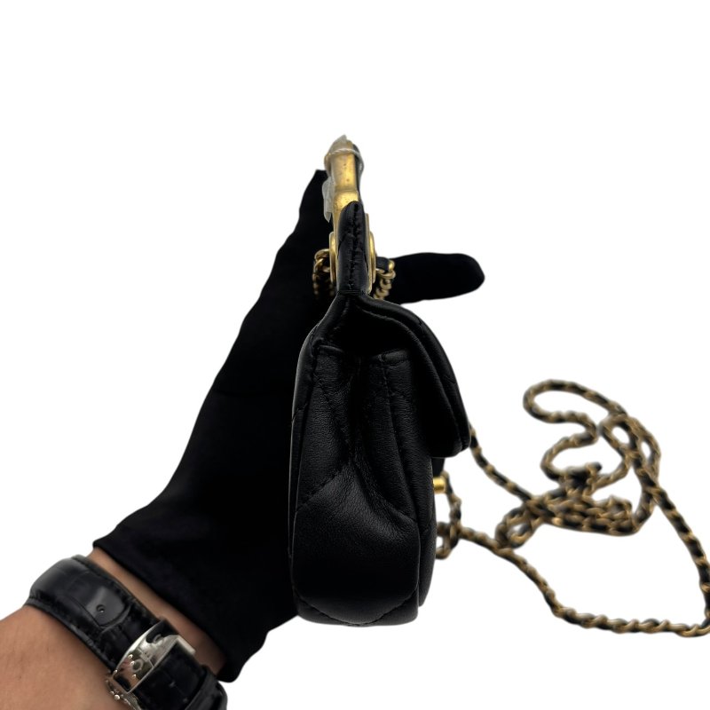 【美收精品】CHANEL 黑色羊皮小肩背包 B-979【隔月月中將轉賣至日本 上架期限30天】-3