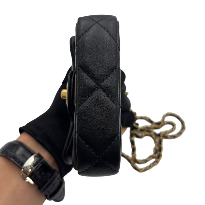 【美收精品】CHANEL 黑色羊皮小肩背包 B-979【隔月月中將轉賣至日本 上架期限30天】-5