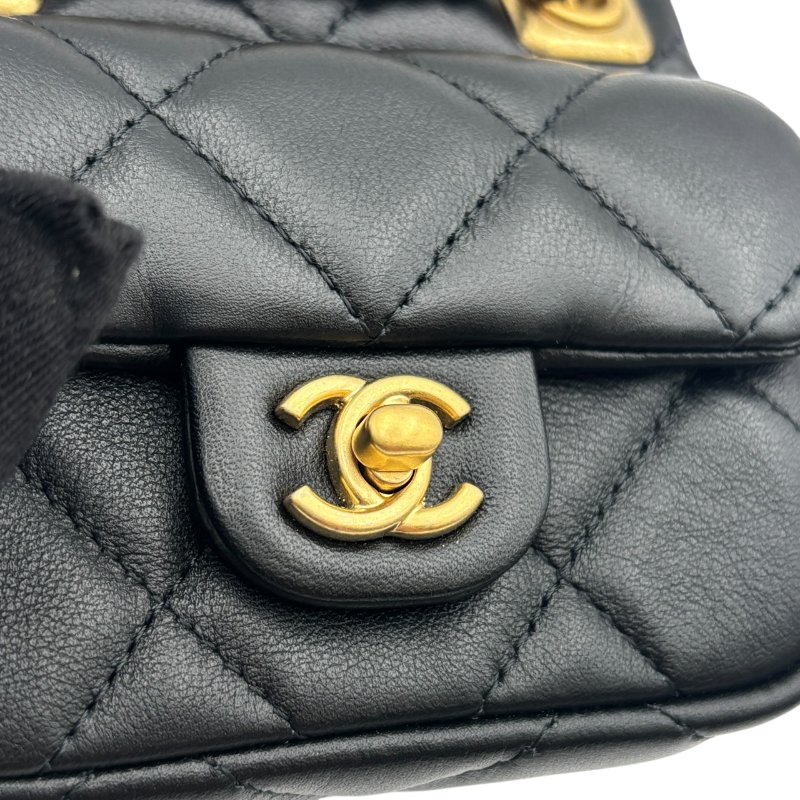 【美收精品】CHANEL 黑色羊皮小肩背包 B-979【隔月月中將轉賣至日本 上架期限30天】-10
