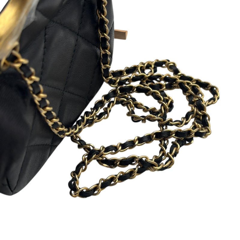 【美收精品】CHANEL 黑色羊皮小肩背包 B-979【隔月月中將轉賣至日本 上架期限30天】-12