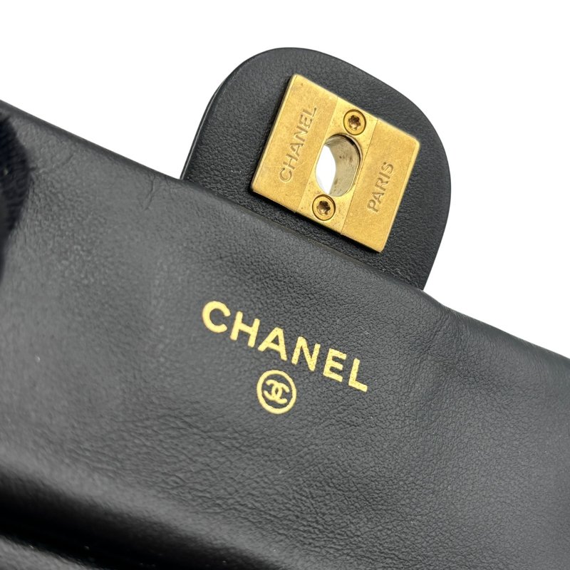 【美收精品】CHANEL 黑色羊皮小肩背包 B-979【隔月月中將轉賣至日本 上架期限30天】-13