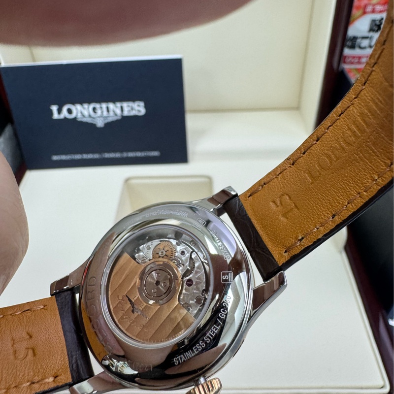 record 韓系復古風格 浪琴機械錶 保值款 18K金-4