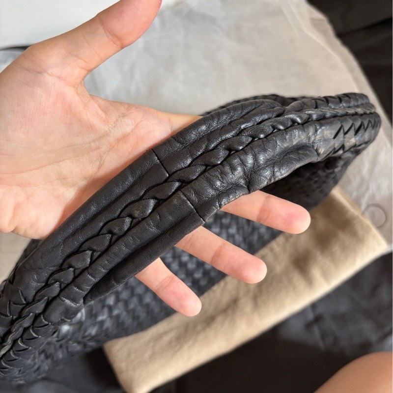 🖤bv葆蝶家 黑色中號和尚包手提包 單肩包-2