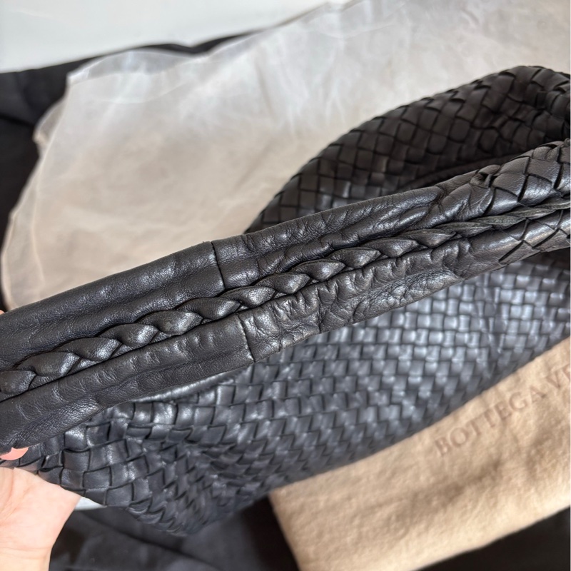 🖤bv葆蝶家 黑色中號和尚包手提包 單肩包-3