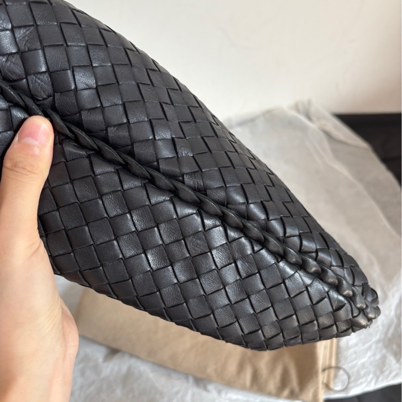 🖤bv葆蝶家 黑色中號和尚包手提包 單肩包-5