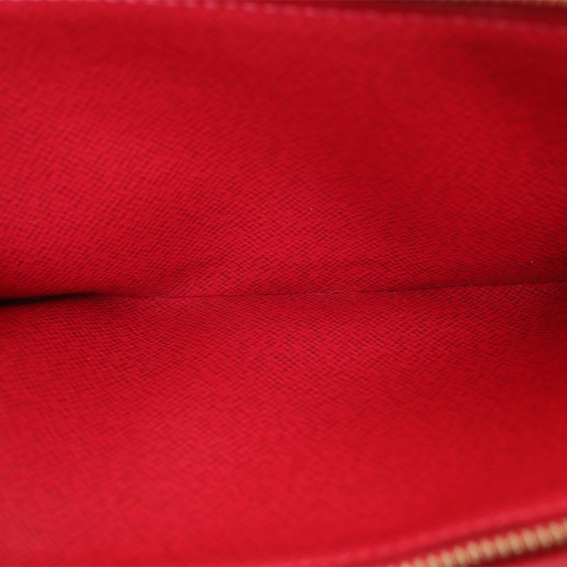 LOUIS VUITTON 棕色棋盤格PVC2014長款錢包肩背包-2