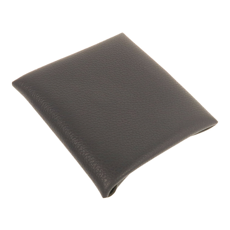 HERMES Evercolor皮革Bastia Change Purse銀扣零錢包Bleu Nuit-4