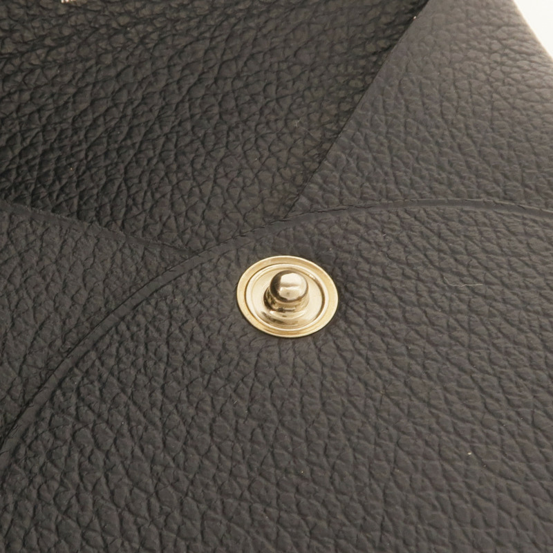 HERMES Evercolor皮革Bastia Change Purse銀扣零錢包Bleu Nuit-10