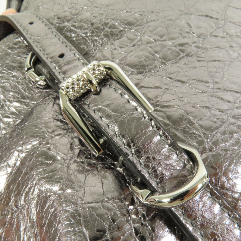 GIVENCHY 牛皮皮革Voyou MM銀扣肩背袋-8