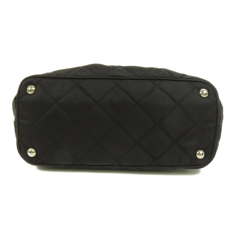 PRADA 尼龍Tote Bag銀扣肩背袋-3