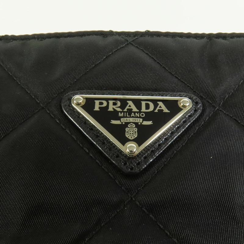 PRADA 尼龍Tote Bag銀扣肩背袋-6