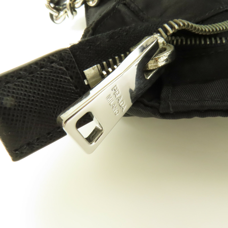 PRADA 尼龍Tote Bag銀扣肩背袋-8