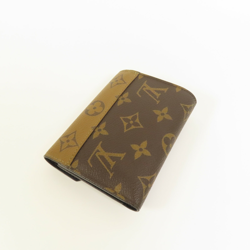 LOUIS VUITTON Monogram/Monogram Reverse Victorine Wallet金扣錢包棕色-4