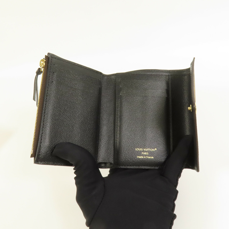 LOUIS VUITTON Monogram/Monogram Reverse Victorine Wallet金扣錢包棕色-5