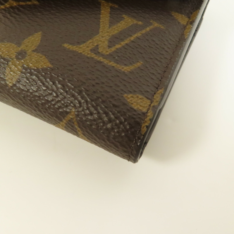 LOUIS VUITTON Monogram/Monogram Reverse Victorine Wallet金扣錢包棕色-10