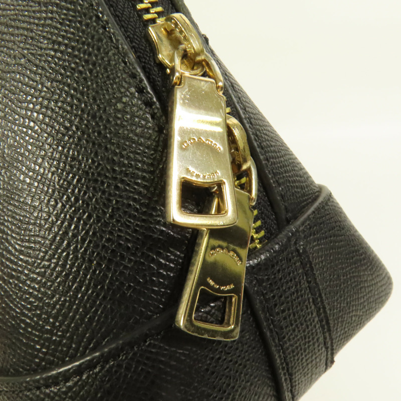 COACH 牛皮皮革Handbag金扣手挽袋-5