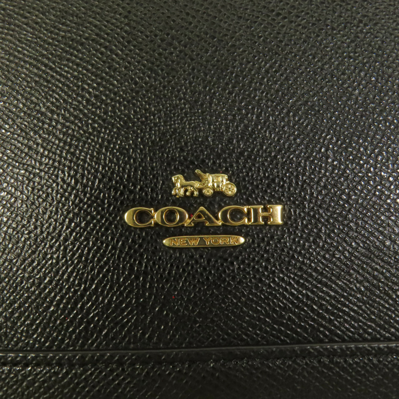 COACH 牛皮皮革Handbag金扣手挽袋-7
