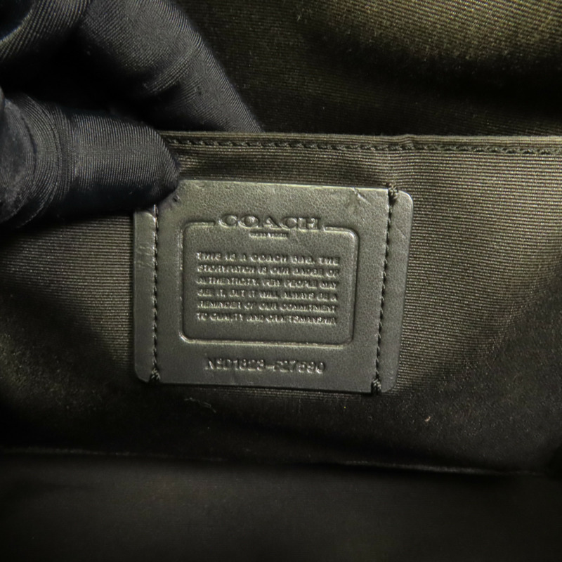 COACH 牛皮皮革Handbag金扣手挽袋-8