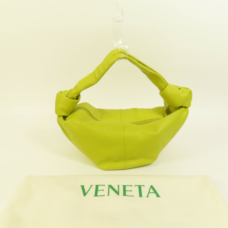 BOTTEGA VENETA 牛皮皮革Mini Double Knot金扣手挽袋-8