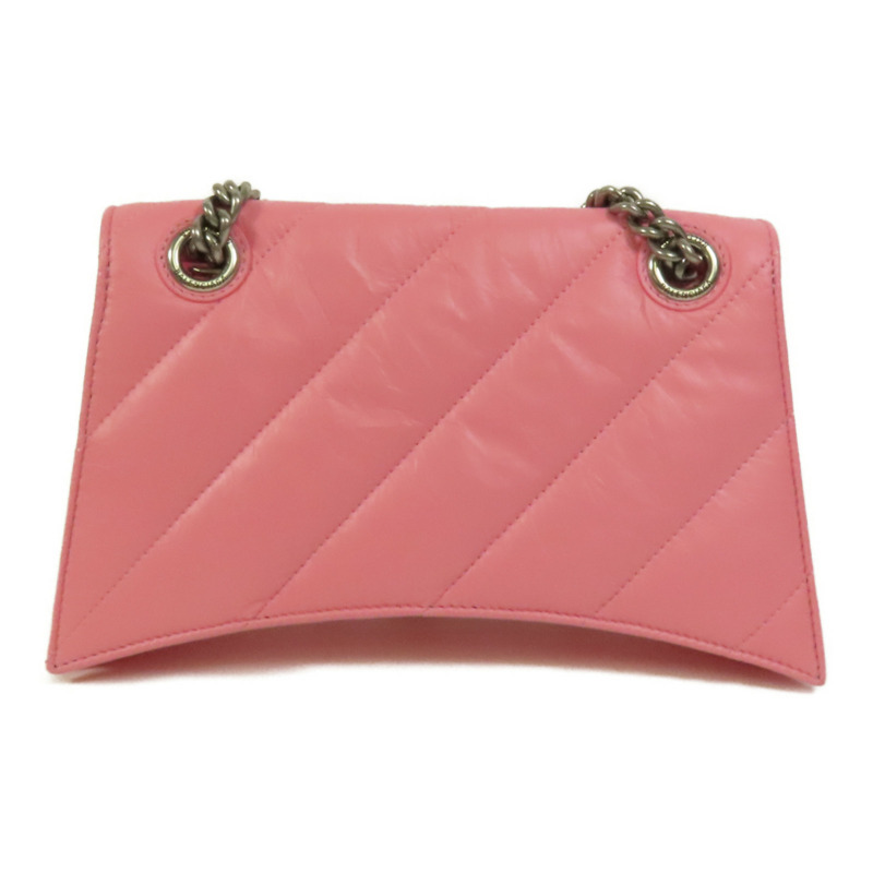 BALENCIAGA 牛皮皮革Crush Small銀扣鏈帶肩背袋-1