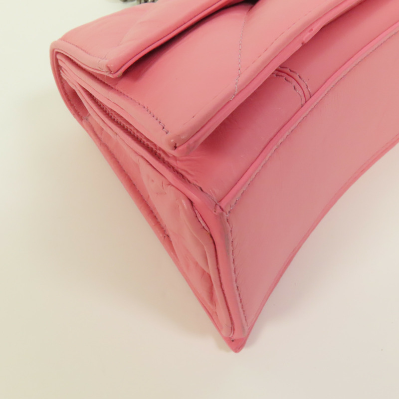 BALENCIAGA 牛皮皮革Crush Small銀扣鏈帶肩背袋-11