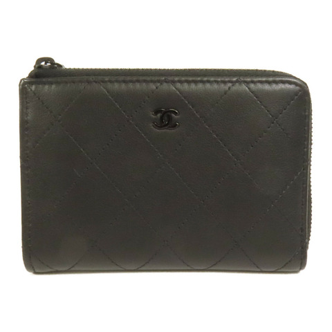 CHANEL 羊皮皮革CoCo SoBlack L錢包