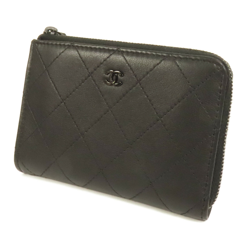 CHANEL 羊皮皮革CoCo SoBlack L錢包-2