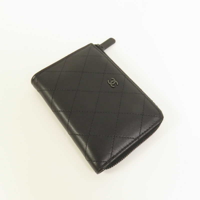 CHANEL 羊皮皮革CoCo SoBlack L錢包-3