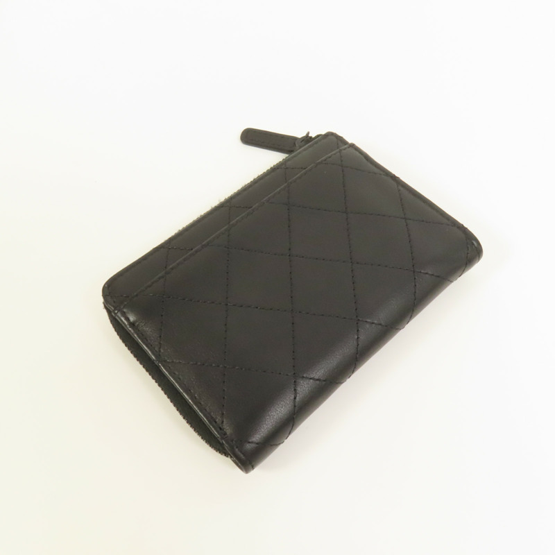 CHANEL 羊皮皮革CoCo SoBlack L錢包-4