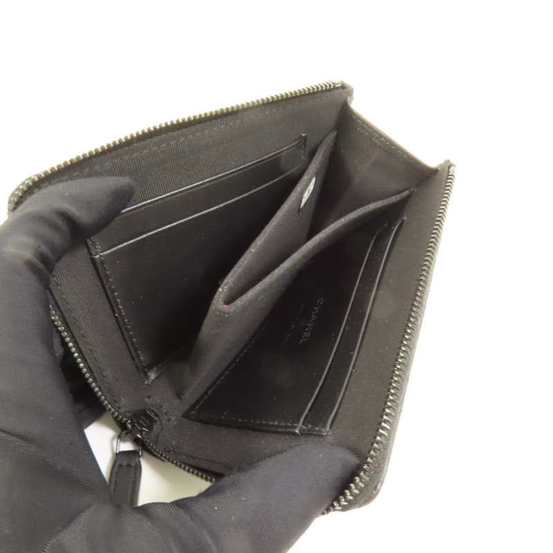 CHANEL 羊皮皮革CoCo SoBlack L錢包-5