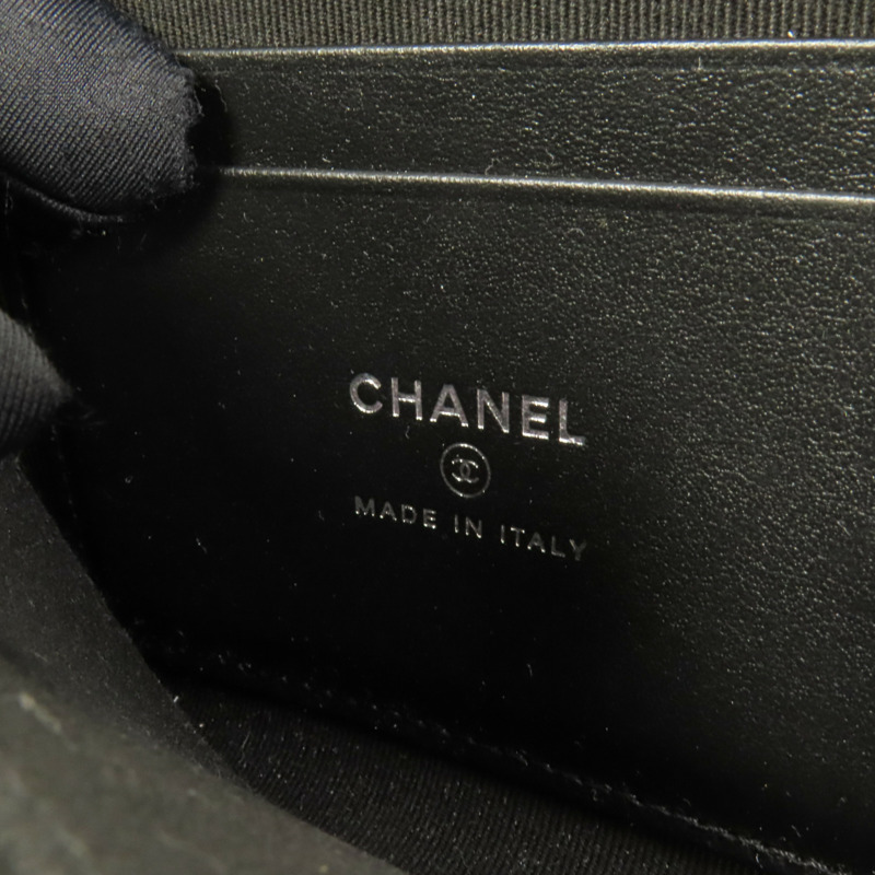 CHANEL 羊皮皮革CoCo SoBlack L錢包-7