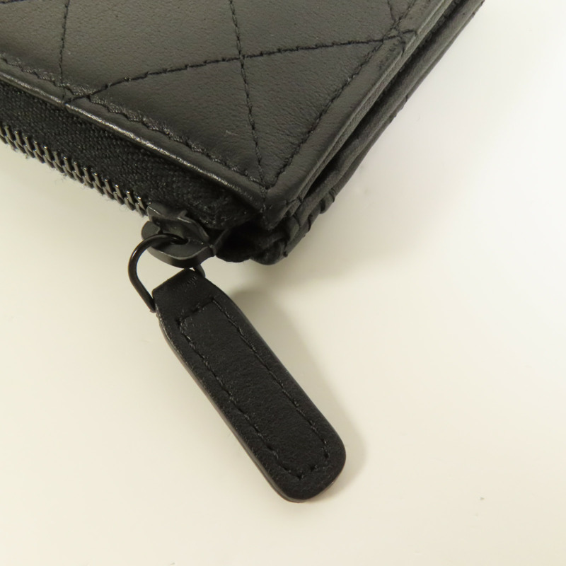 CHANEL 羊皮皮革CoCo SoBlack L錢包-11