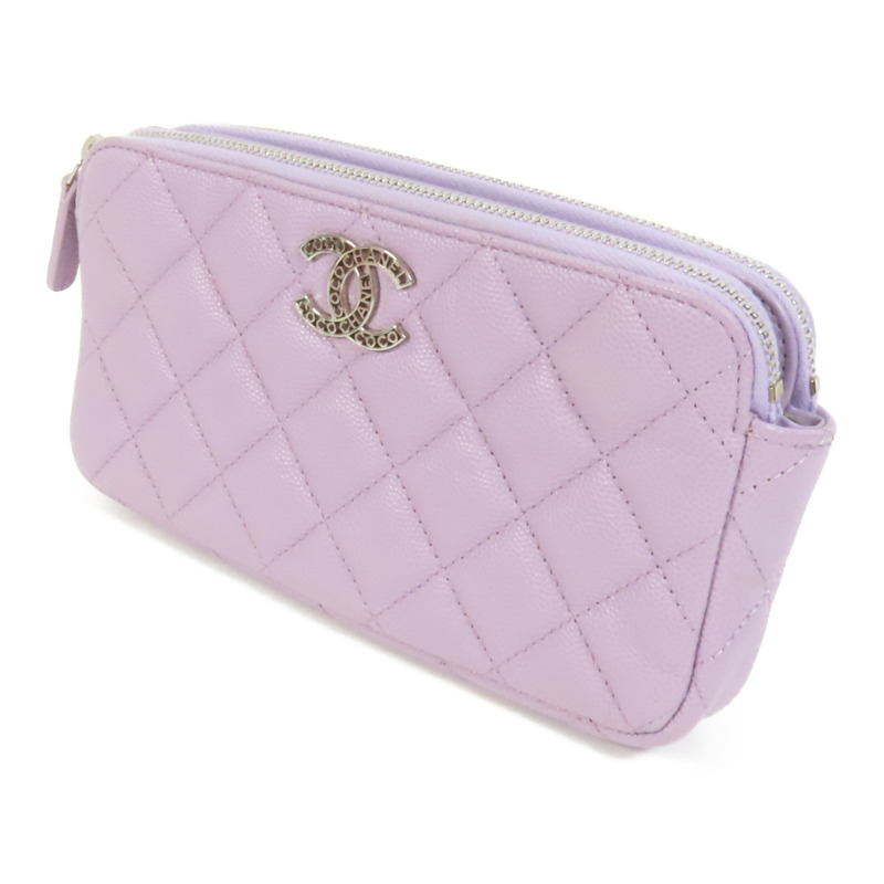 CHANEL 牛皮皮革Chain Shoulder銀扣鏈帶肩背袋-2