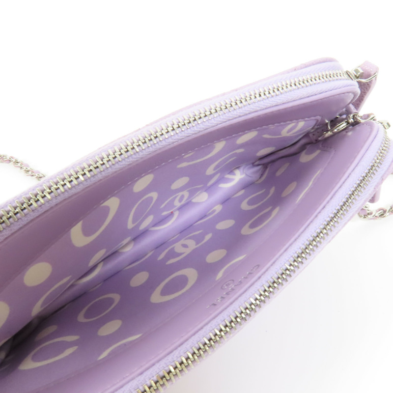 CHANEL 牛皮皮革Chain Shoulder銀扣鏈帶肩背袋-5