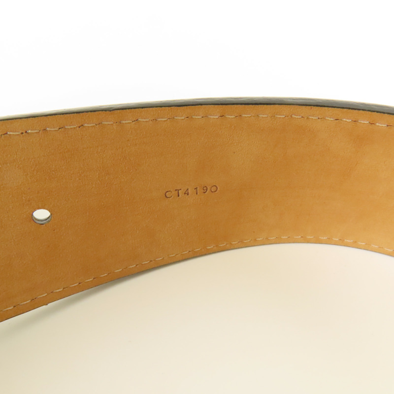 LOUIS VUITTON Epi Belt銀扣皮帶-6