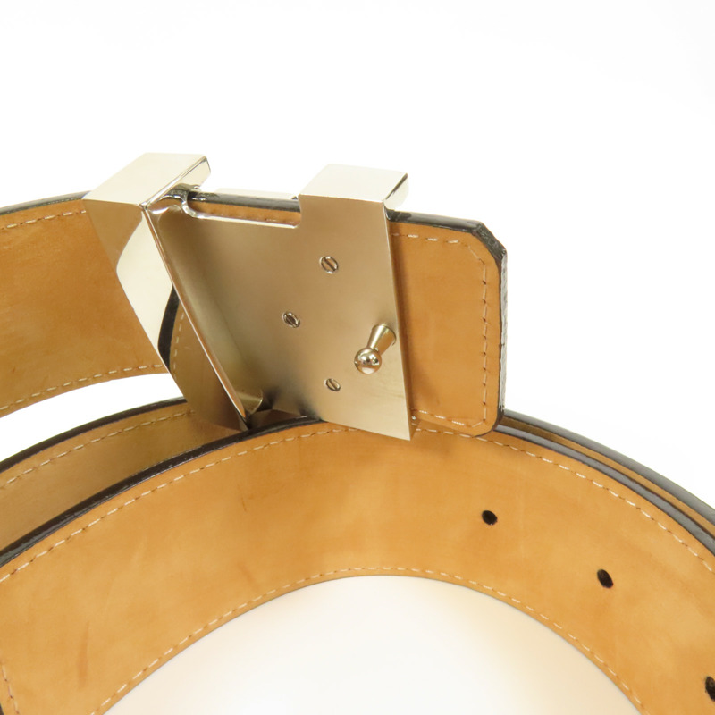 LOUIS VUITTON Epi Belt銀扣皮帶-8