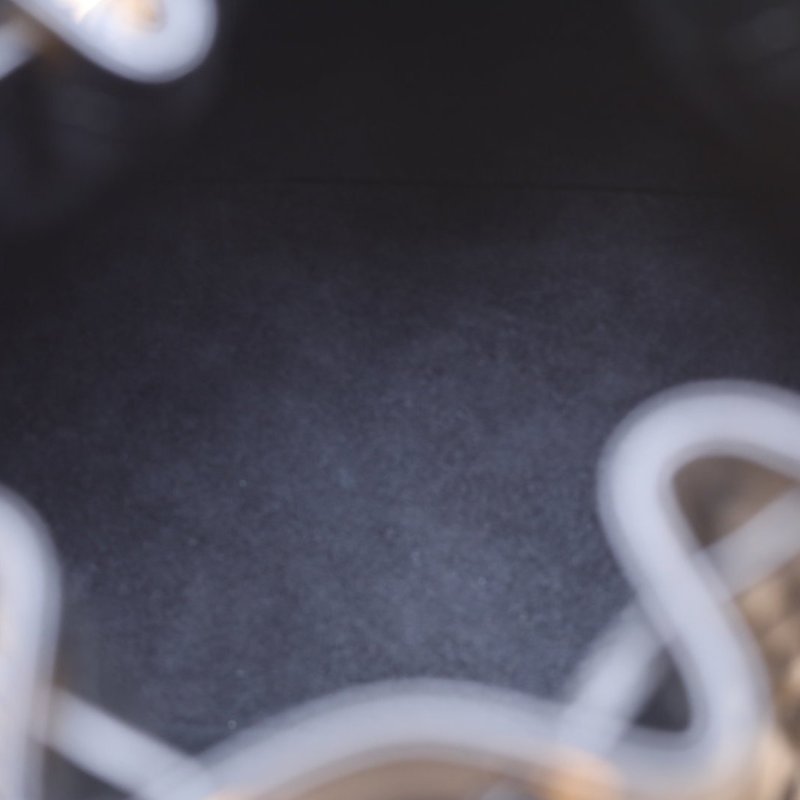 DIOR 黑色牛皮金扣鏈條抽繩水桶包小號肩背包-2