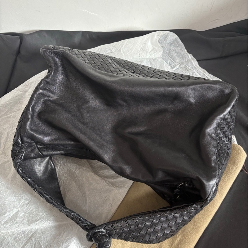 🖤bv 黑色編織打結和尚包 手提包 單肩包-2