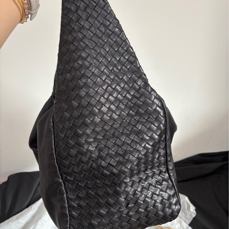 🖤bv 黑色編織打結和尚包 手提包 單肩包-6