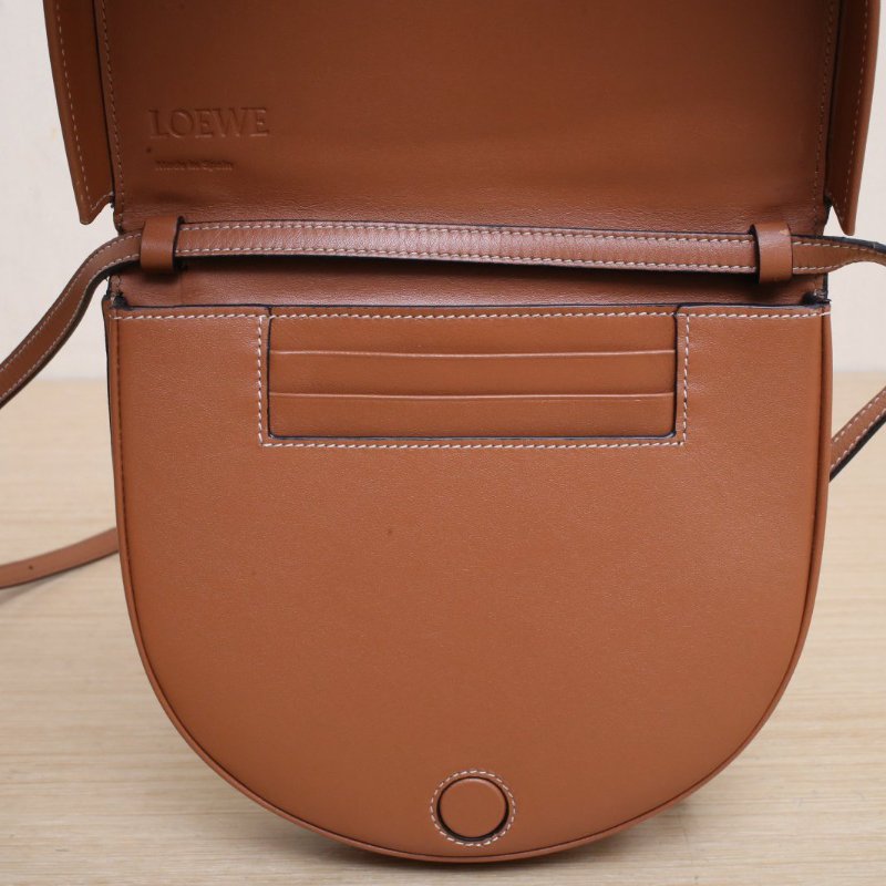 LOEWE HeelBag金棕色牛皮肩背包-2