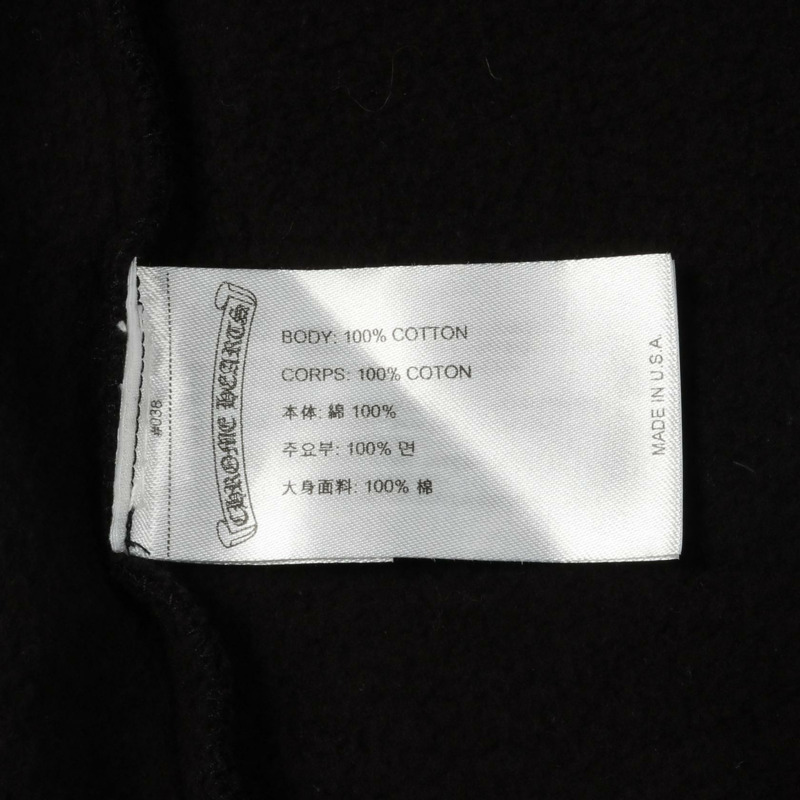 CHROME HEARTS DOVER STREET MARKET 連帽衛衣,純棉材質,黑色,二手男款,XL碼-3