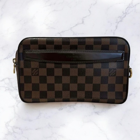 LV棋盤格手拿包