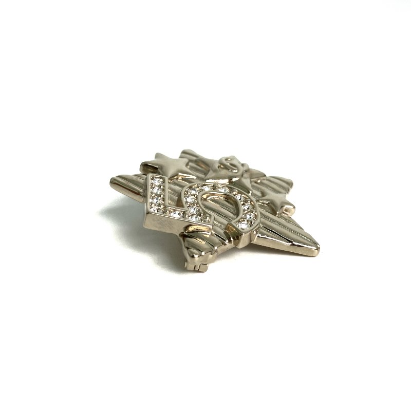 ☆Chanel香奈兒 Gold Tone Metal Rhinestone Star Brooch L25B 金色金屬水鑽星星胸針 L25B -257021390-4