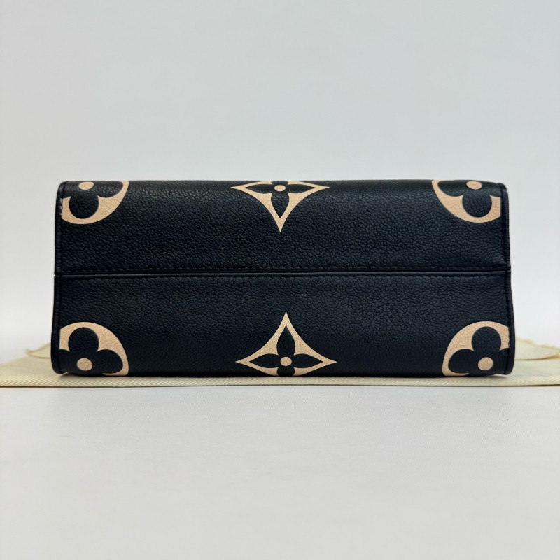 Louis Vuitton/路易威登on the go芯片款小號黑色拼米色25cm-4