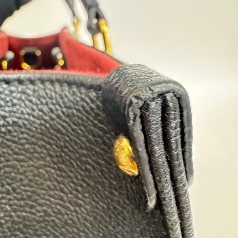 Louis Vuitton/路易威登on the go芯片款小號黑色拼米色25cm-9