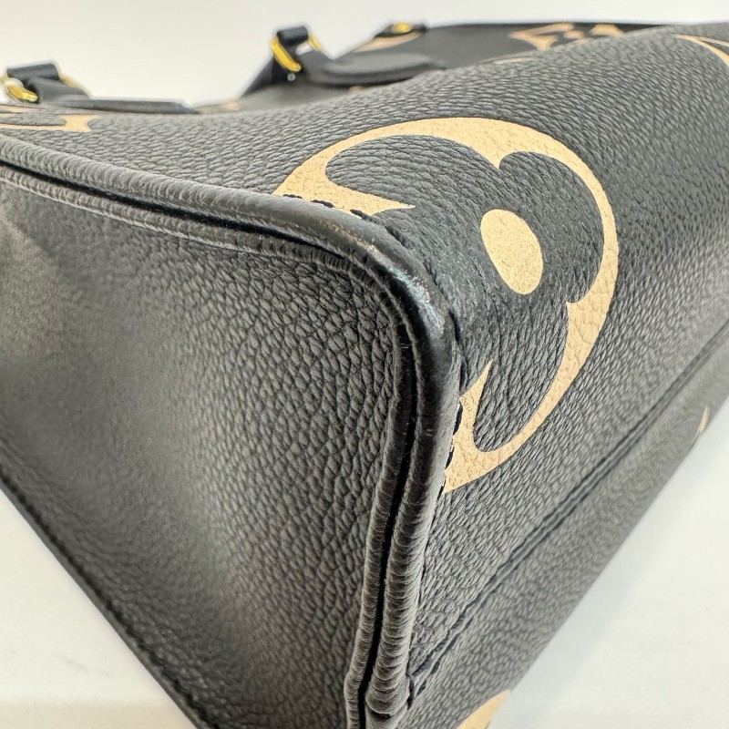 Louis Vuitton/路易威登on the go芯片款小號黑色拼米色25cm-12