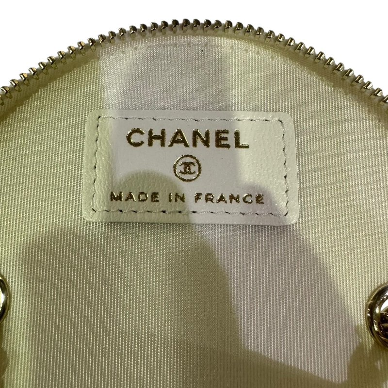 【美收精品】CHANEL白色圓筒肩背包 4-482-8