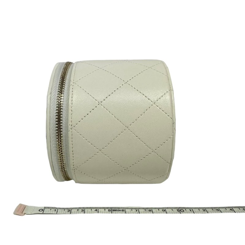 【美收精品】CHANEL白色圓筒肩背包 4-482-12